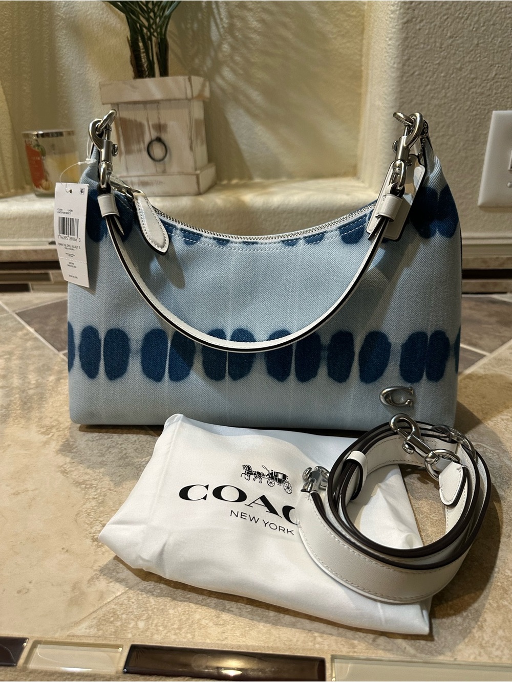 Coach Juliet Shoulder Bag With Tie-Dye Denim